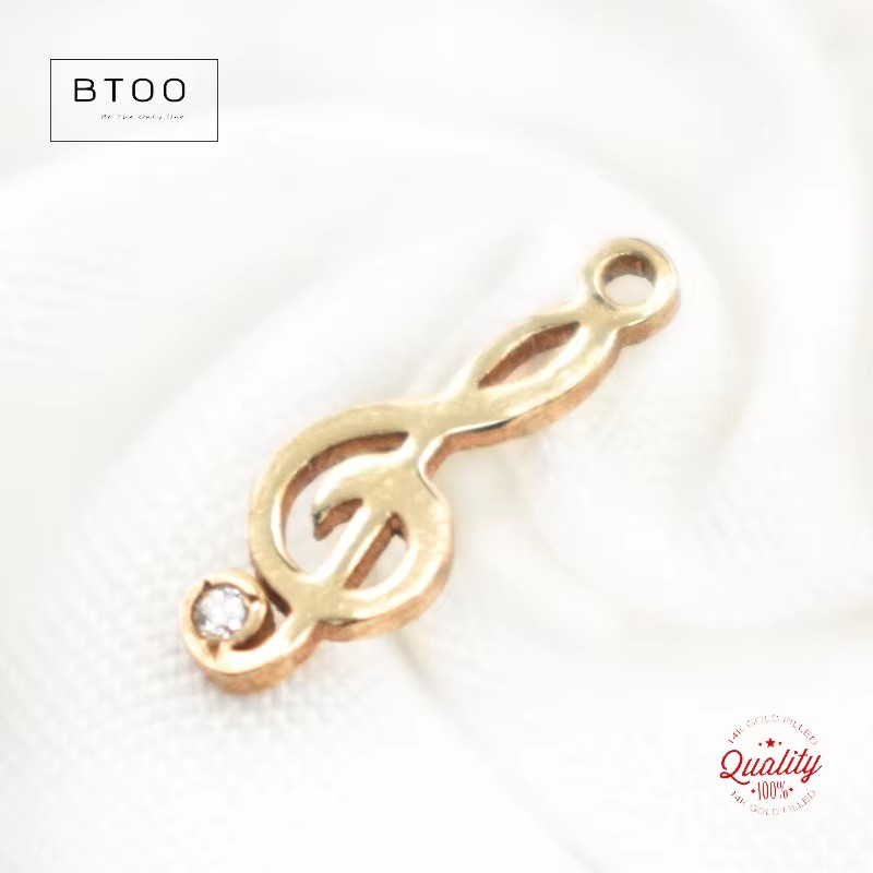 Jewelry Making Notes - 14K الذهب معبأ الموسيقية ملاحظة سحر
