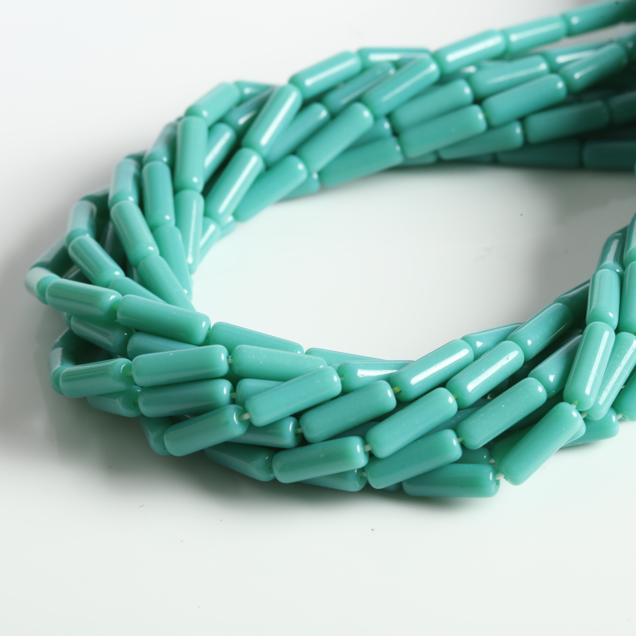 Jewelry Making Long Beach - خرز زجاجي أسطواني طويل 4×13 مم