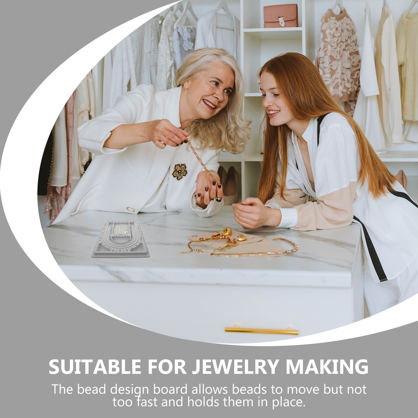 Jewelry Making Necklaces - قطعتان من لوحات تصميم الخرز، لوح
