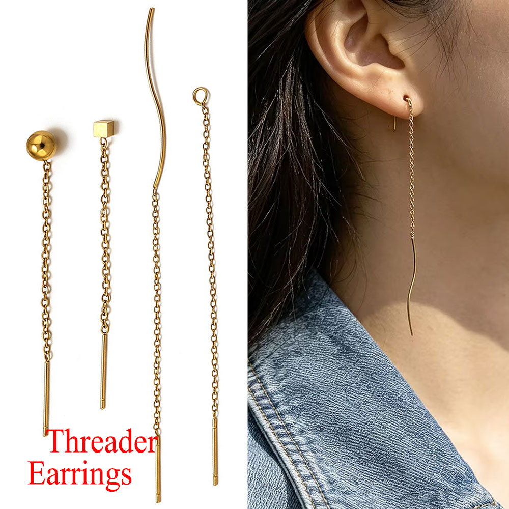 Jewelry Making Yarn - 10 قطع أقراط طويلة من الفولاذ