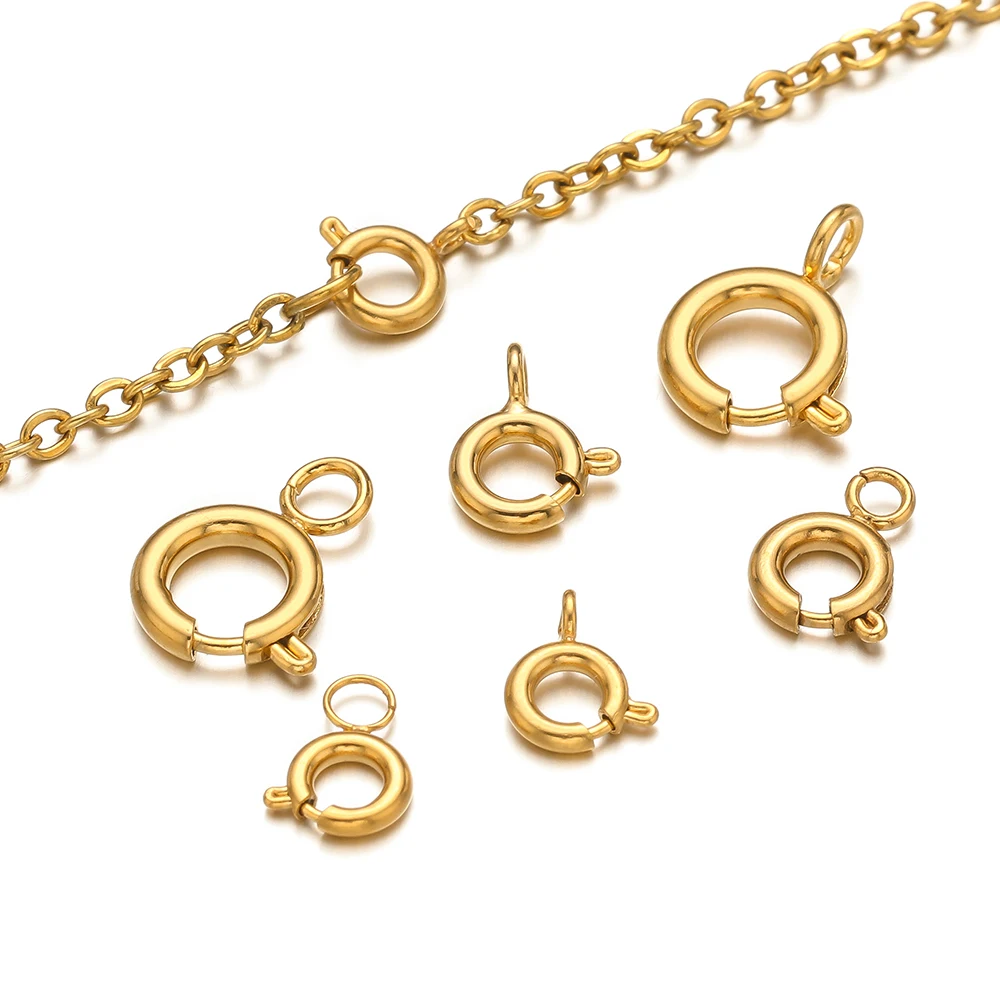 Jewelry Making Metal - 10 قطع مشابك حلقات زنبركية دائرية