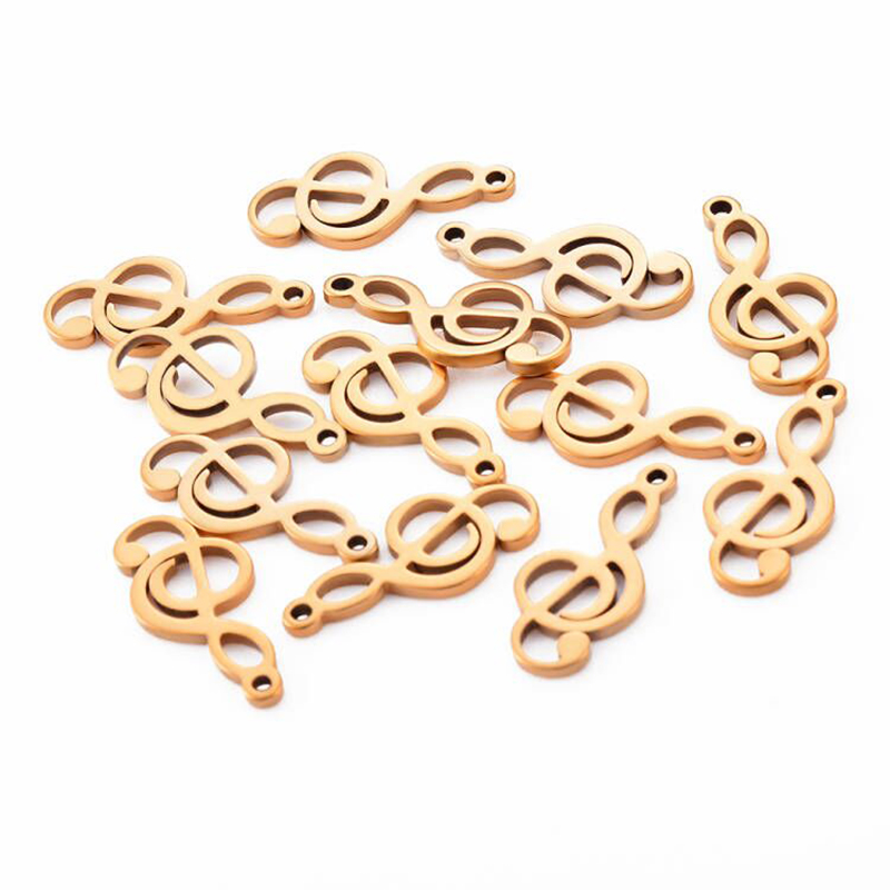 Jewelry Making Notes - 10 قطع سحر الموسيقية ملاحظة الفولاذ