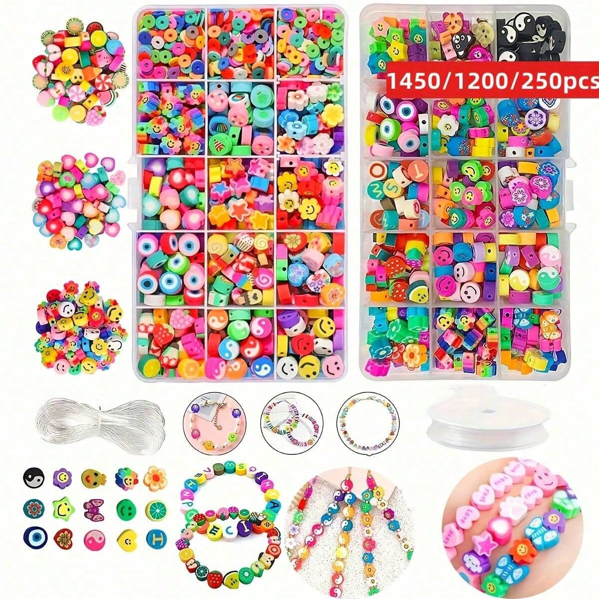 Jewelry Making Yarn - مجموعة خرز من الطين البوليمر 1450/1200/250
