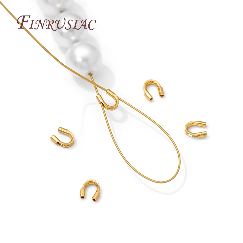 Jewelry Making Yarn - أغطية نهاية واقية مطلية بالذهب عيار