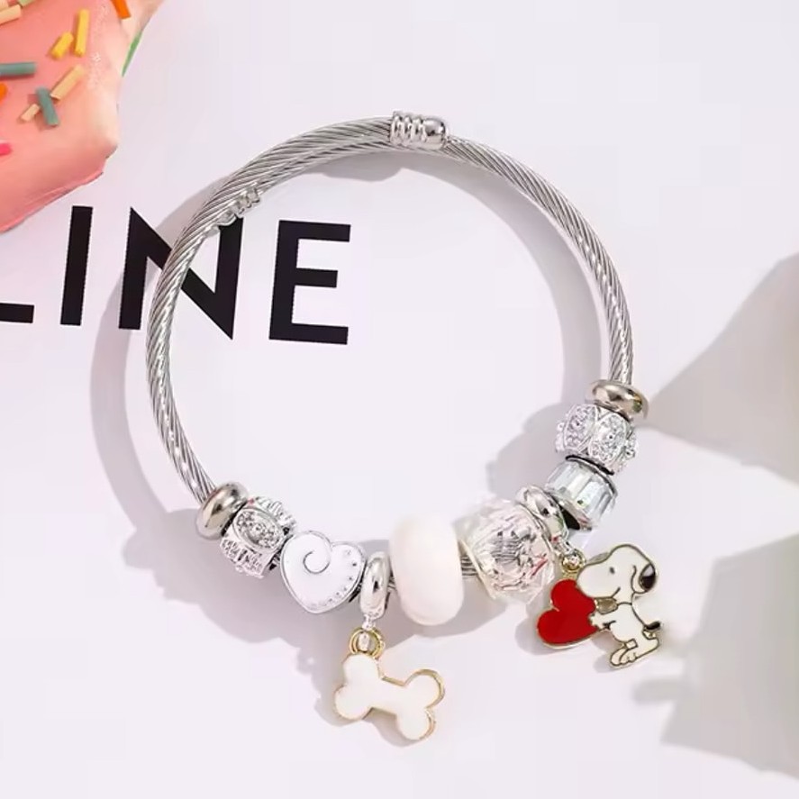 Jewelry Making Accessories - سوار خرز بتصميم قلب عظمي لشخصية