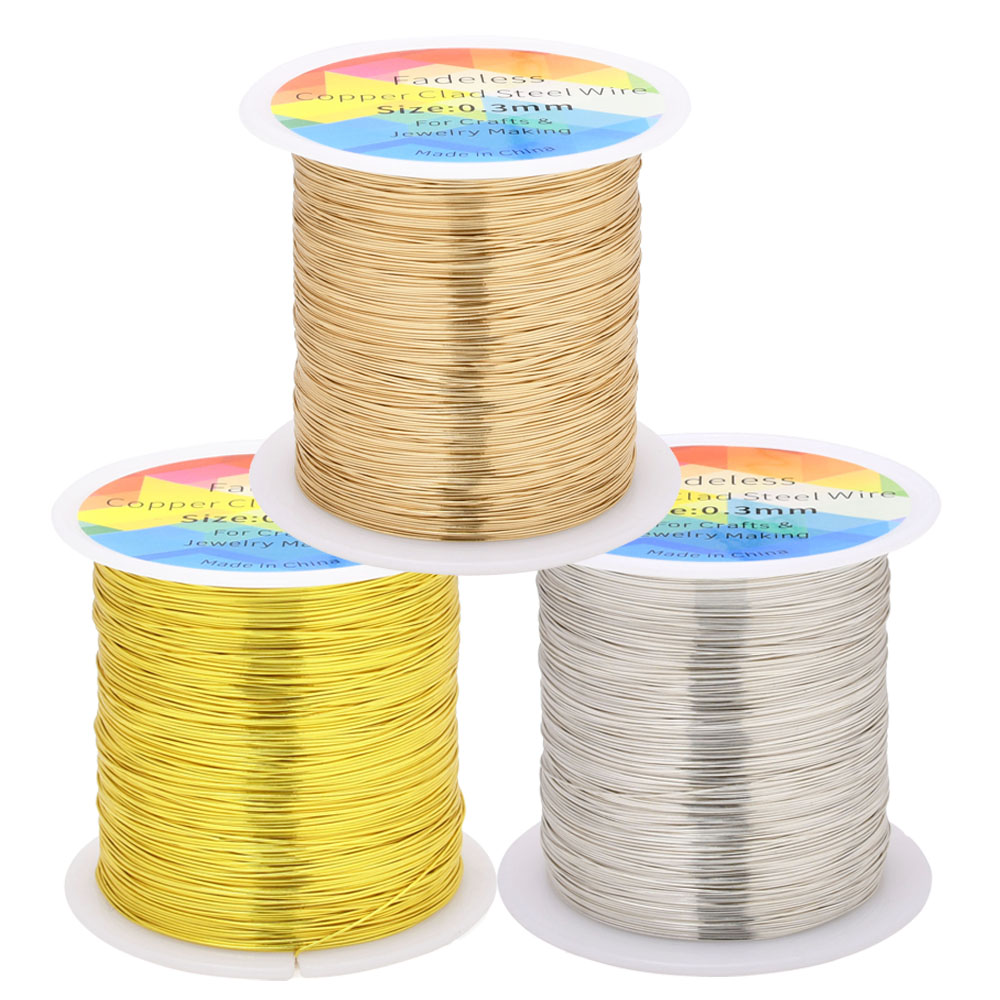 Jewelry Making Yarn - 100 متر/328ft Fadeless النحاس يرتدون أسلاك