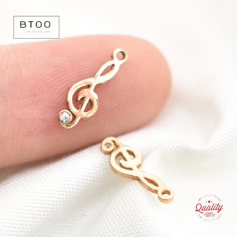 14K الذهب معبأ الموسيقية ملاحظ - مراجعة Jewelry Making Notes وسعره