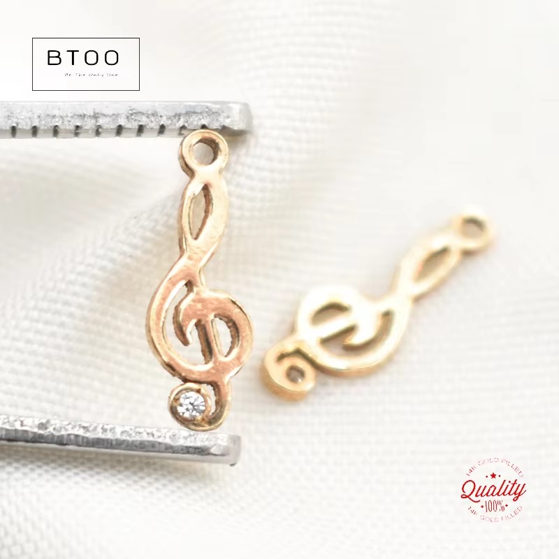 14K الذهب معبأ الموسيقية ملاحظ - مراجعة Jewelry Making Notes وسعره