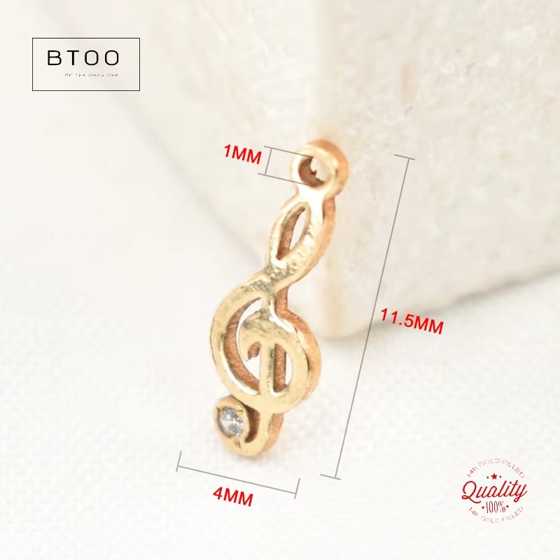 14K الذهب معبأ الموسيقية ملاحظ - مراجعة Jewelry Making Notes وسعره