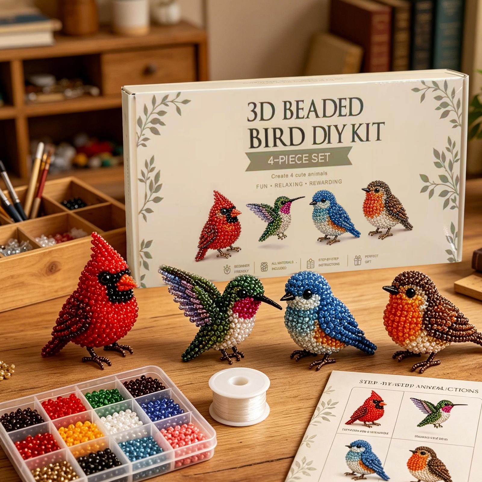 مجموعة خرز على شكل طيور وحيوان - مراجعة Jewelry Making Desk وسعره