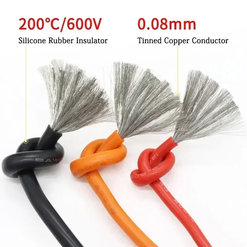 1 متر/5 متر سلك سيليكون فائق ا - مراجعة Wire 22 Gauge Copper وسعره