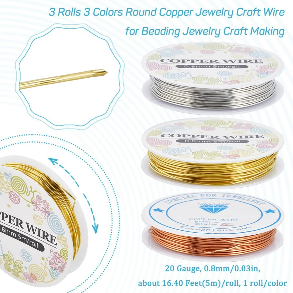12.8 متر سلك مجوهرات نحاسي 0.8 - مراجعة Jewelry Making Online وسعره
