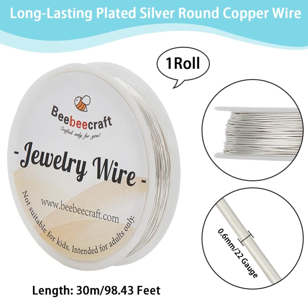 98.43 قدم الفضة والمجوهرات سلك - مراجعة Wire 22 Gauge Copper وسعره