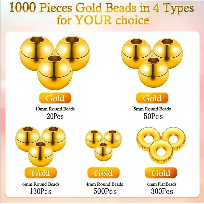 1000 قطعة مجموعة خرز فاصل ذهبي - مراجعة Jewelry Making Online وسعره