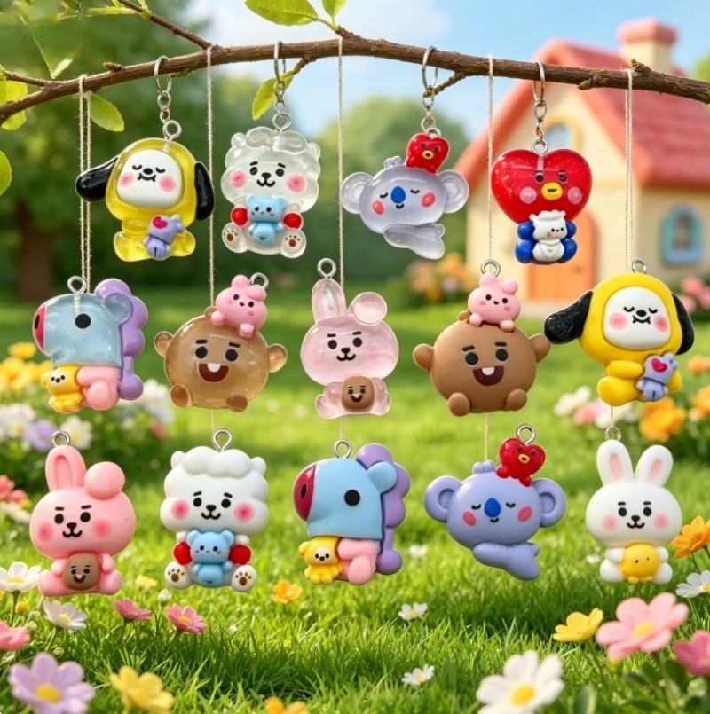 7 قطع من إكسسوارات BT21 الكرتو - مراجعة Jewelry Making Necklaces وسعره