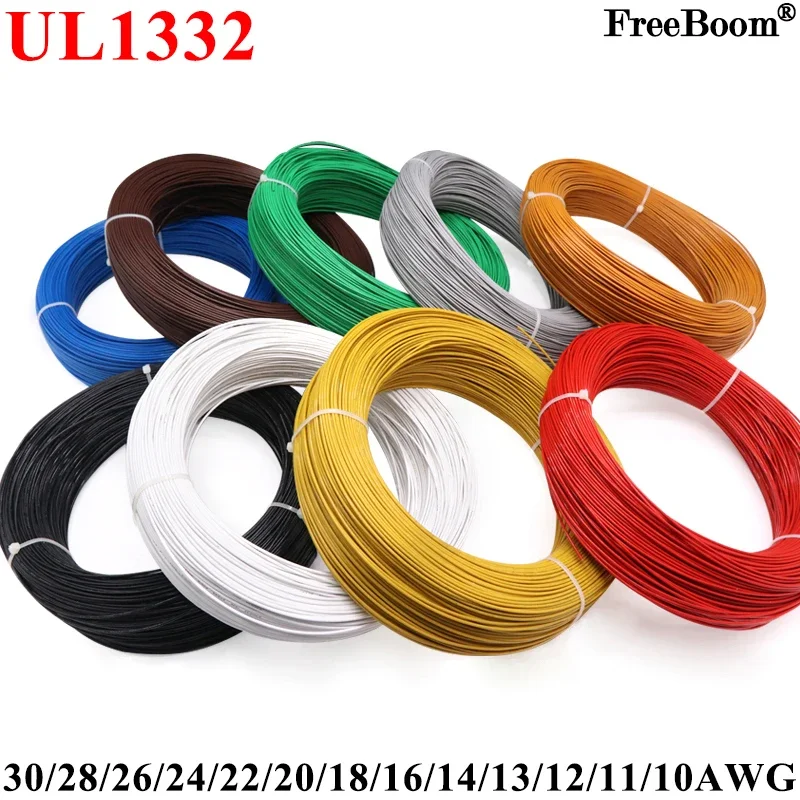 5 متر/10 متر UL1332 PTFE سلك 3 - مراجعة Wire 22 Gauge Copper وسعره