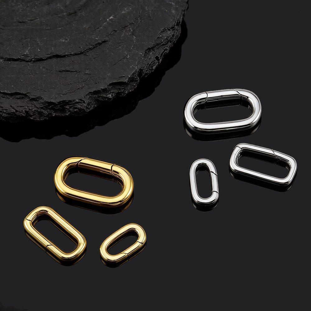 قطعتان من مشابك قلادة بيضاوية  - مراجعة Jewelry Making Metal وسعره
